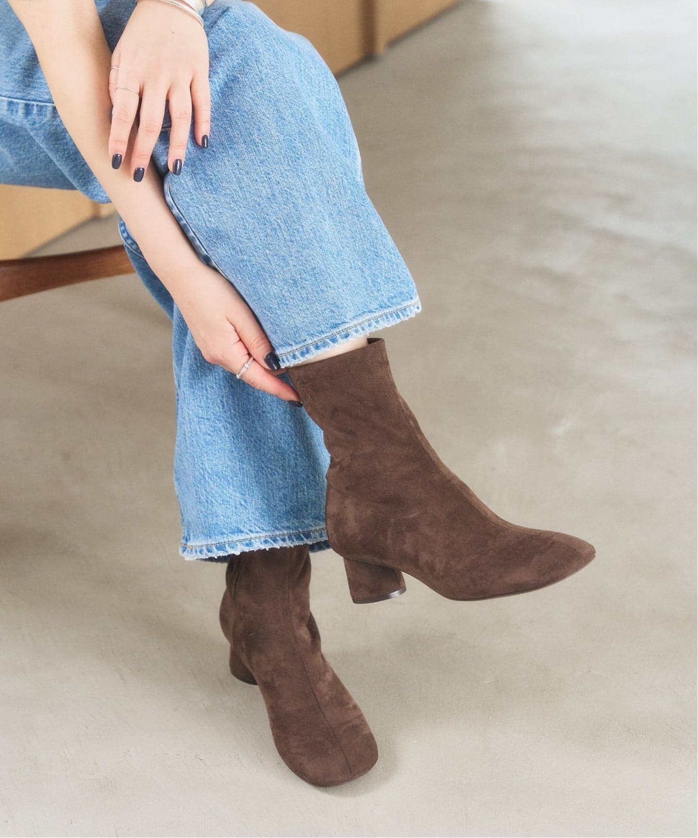 LE TALON｜《追加》4.5cmオブリークショートブーツ | Rakuten Fashion