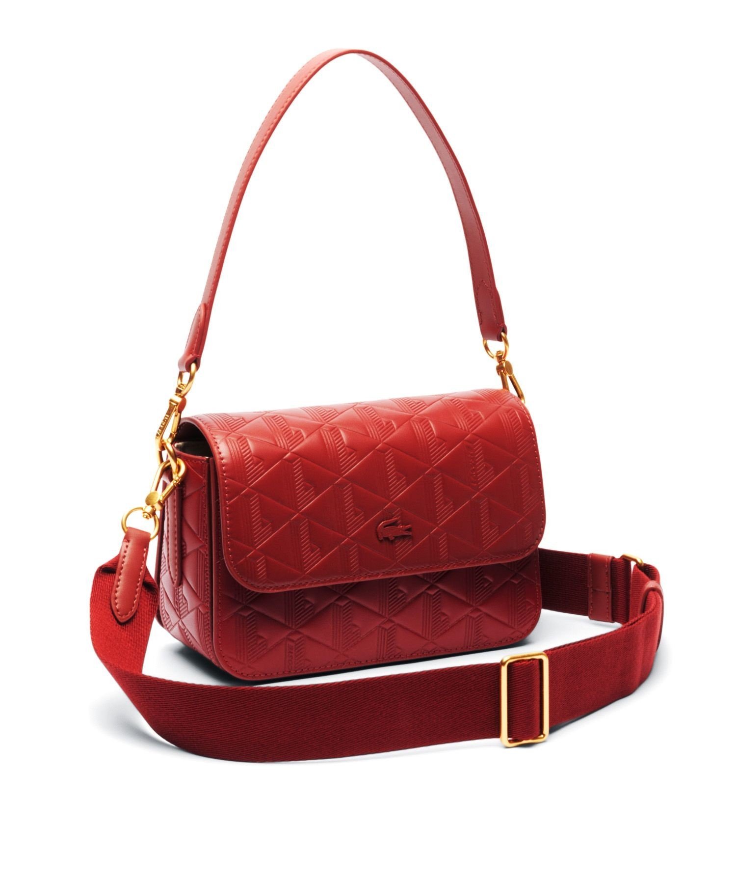 LACOSTE｜マヘキ レザーメッセンジャーバッグ / ショルダーバッグ