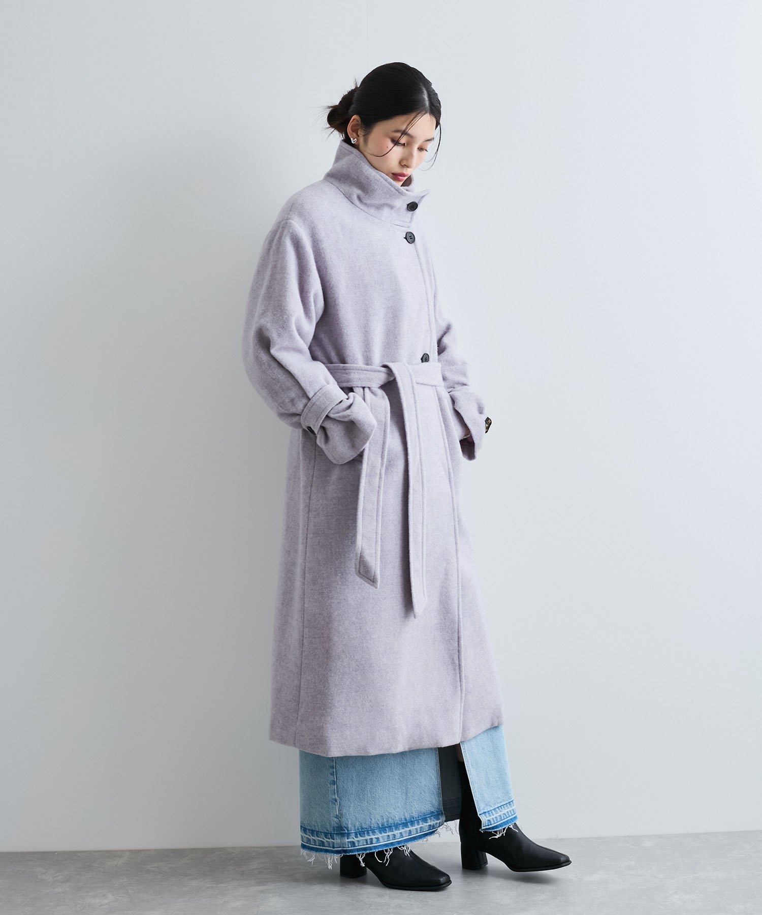 VIS｜【静電気防止】2WAY毛混シャギーロングコート | Rakuten Fashion