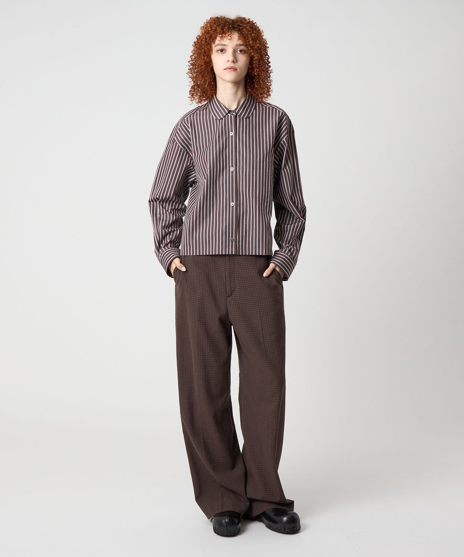 【週末限定値下げ】roku 6 QUILTED SHIRT シャツ 6(ROKU)＞スナップ カラー チェック シャツ