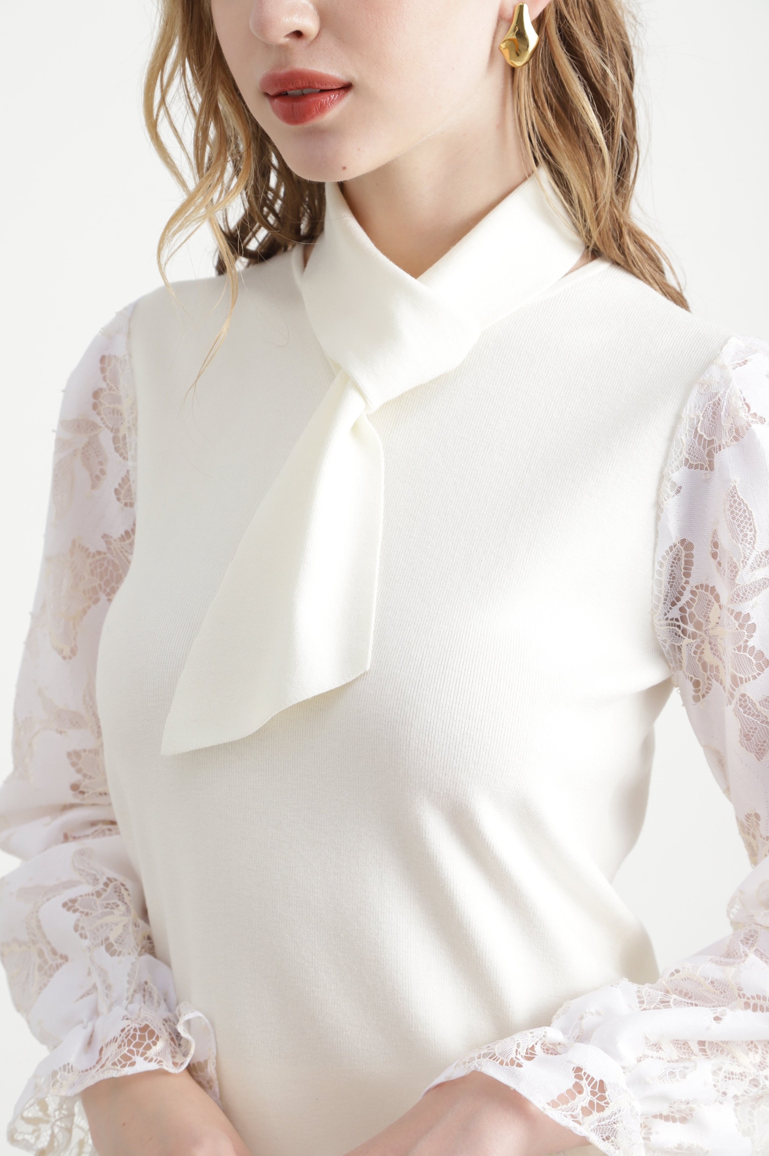 PINKY&DIANNE｜◇レースコンビニットプルオーバー | Rakuten Fashion