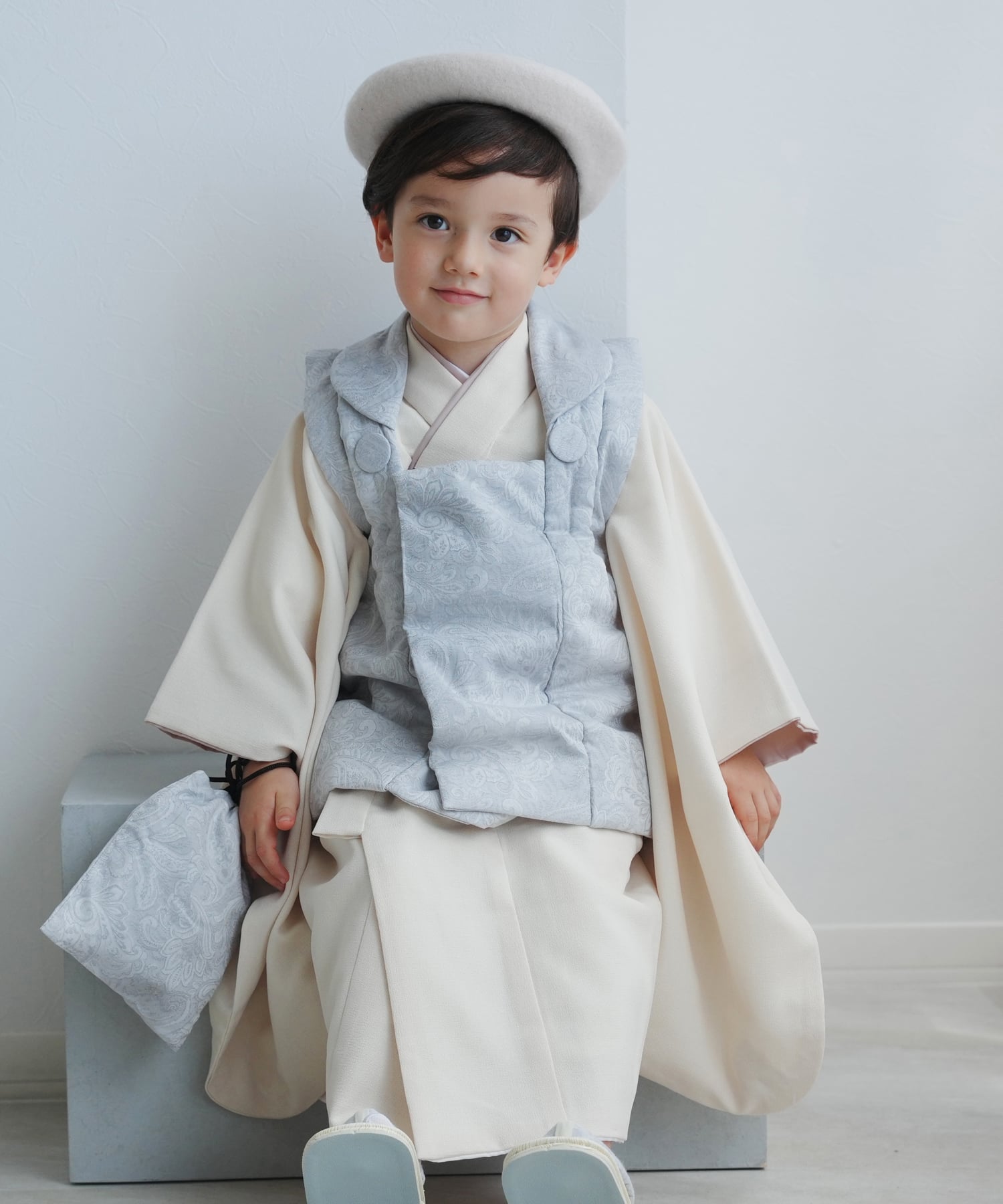 utatane｜ひよこ商店 七五三 3歳 被布コート 着物 セット 男の子 三歳