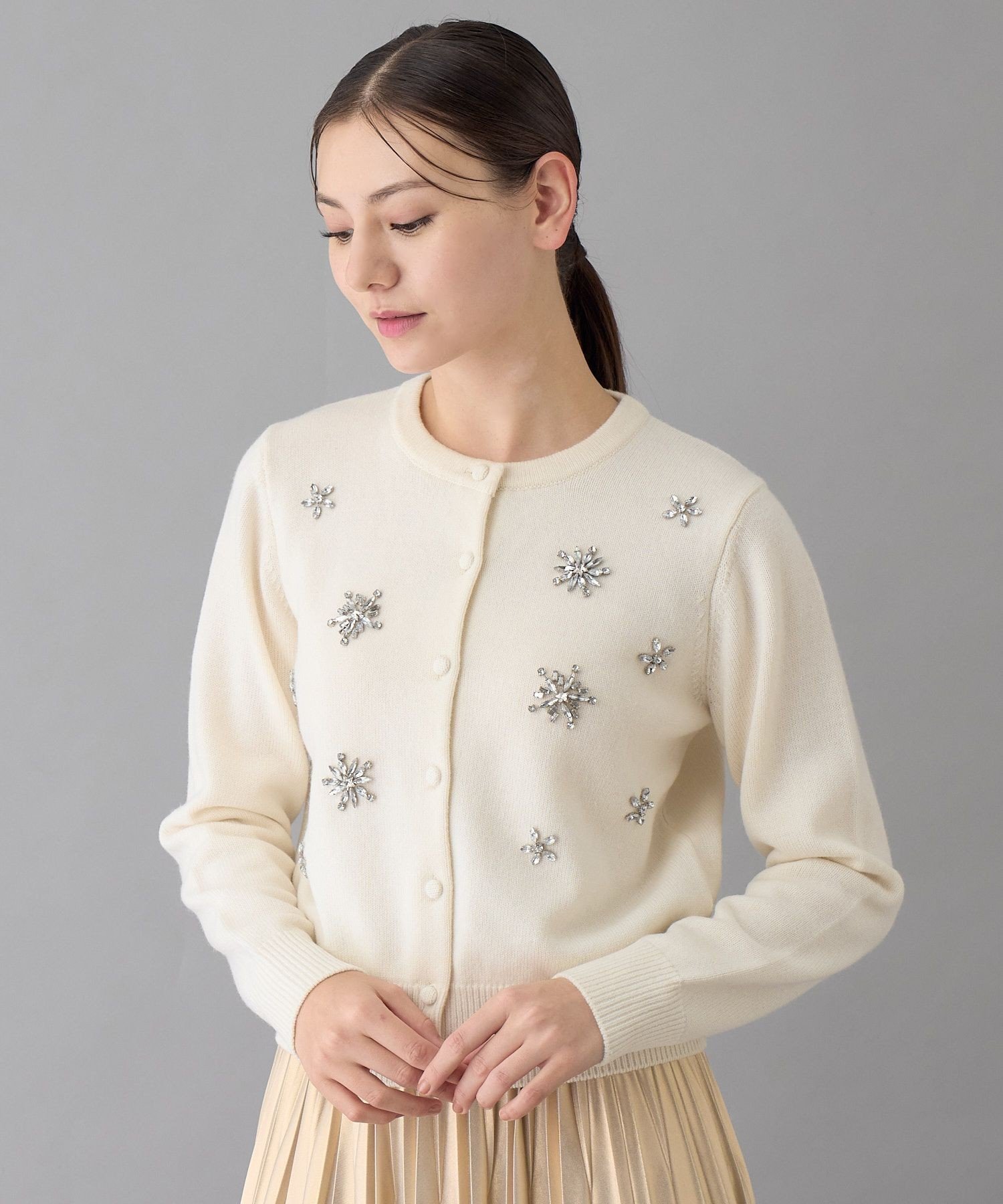 ANAYI｜スノーフレーク カーディガン | Rakuten Fashion(楽天