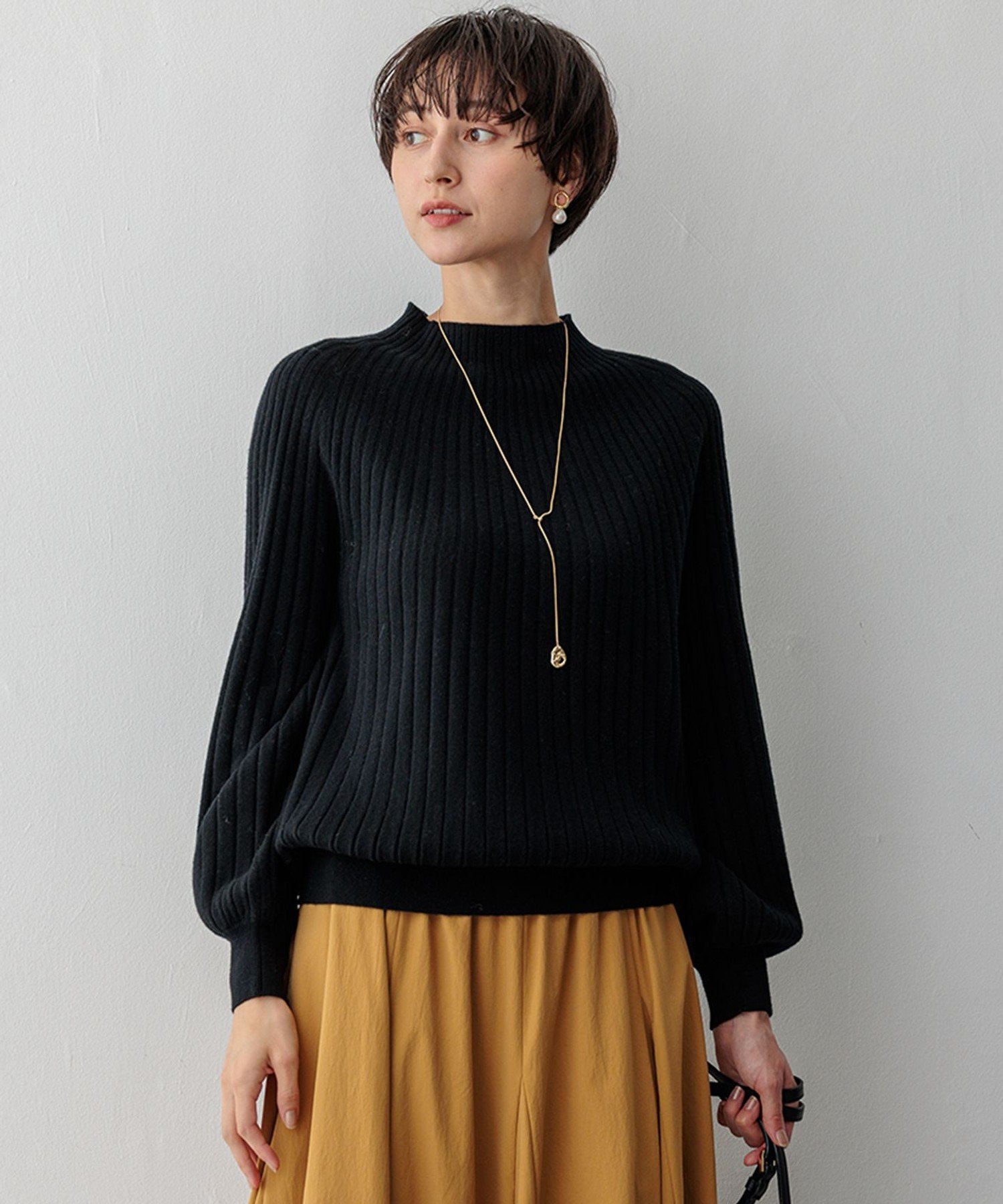 23区｜セミウーステッド モックネック ニット | Rakuten Fashion(楽天