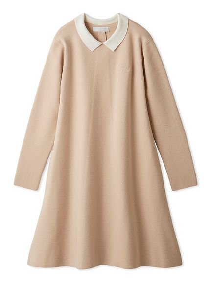 CELFORD｜衿付きAラインニットワンピース | Rakuten Fashion(楽天