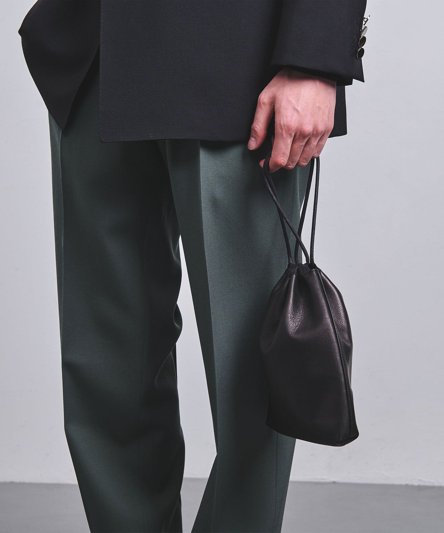 UNITED ARROWS｜UNFINISHED LEATHER/巾着バッグ | Rakuten Fashion