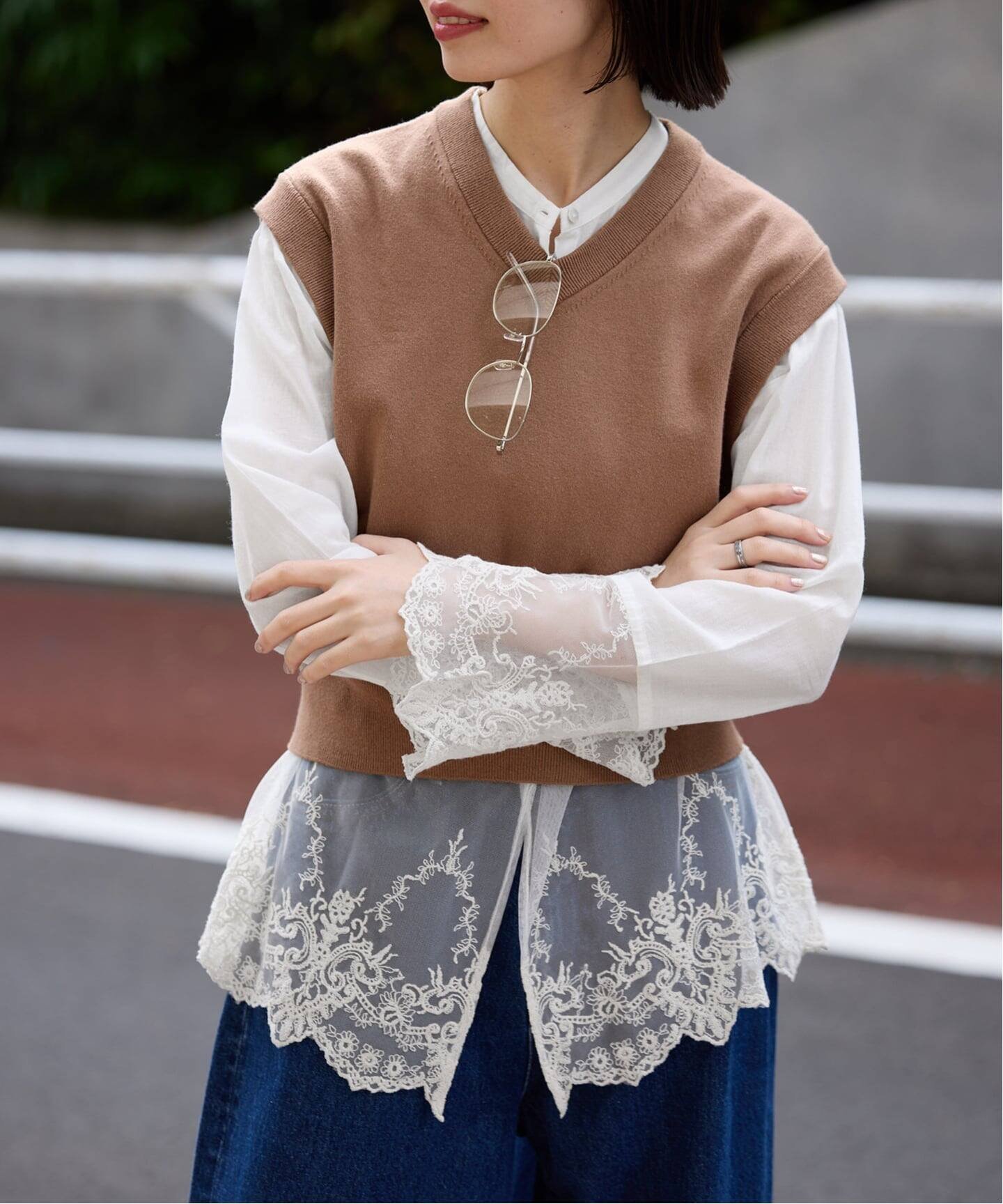 SLOBE IENA｜《WEB限定/追加予約》チュールレースブラウス | Rakuten