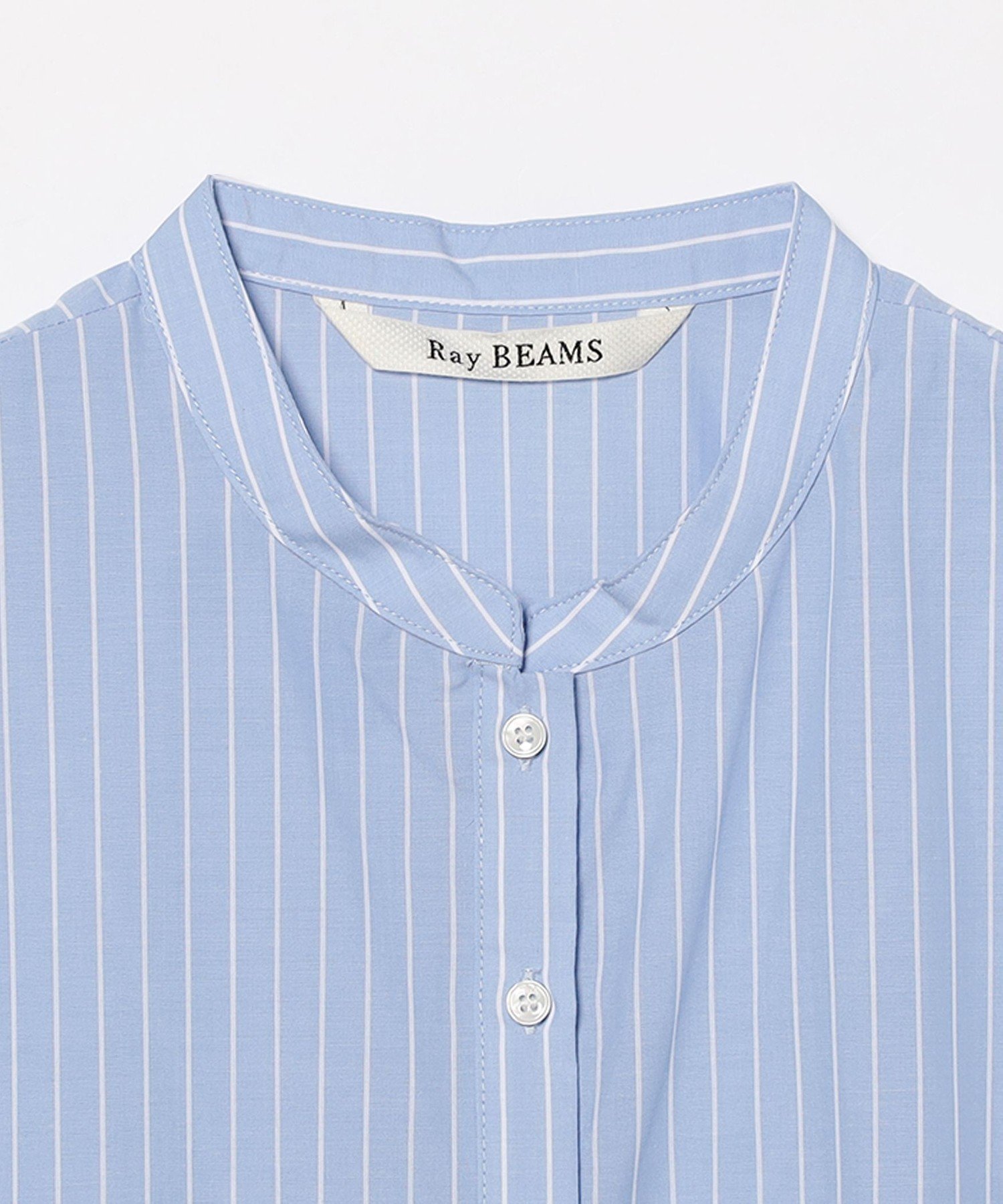 BEAMS WOMEN｜プリーツ キリカエ バンドカラー シャツ | Rakuten