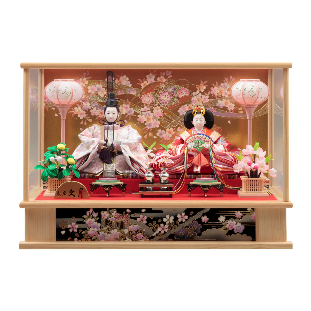 楽天市場】送料無料久月作 雛人形 衣装着親王 ガラスケース入り飾り