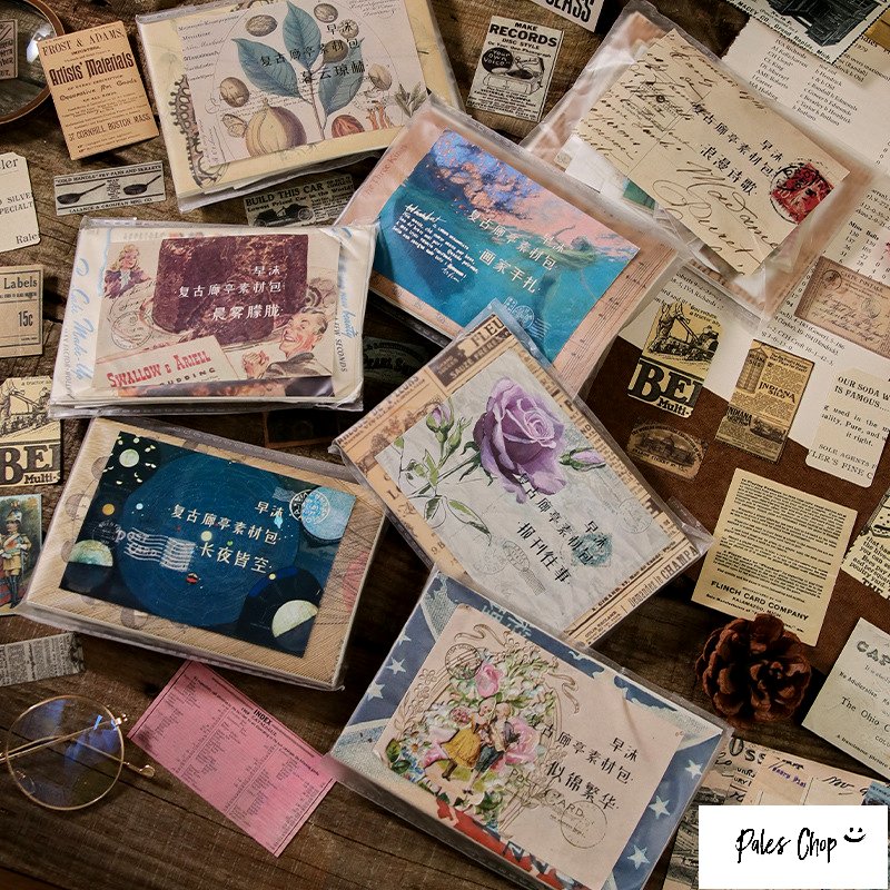 楽天市場】Retrogallerypavilionseries(k62)シール 素材紙 セット