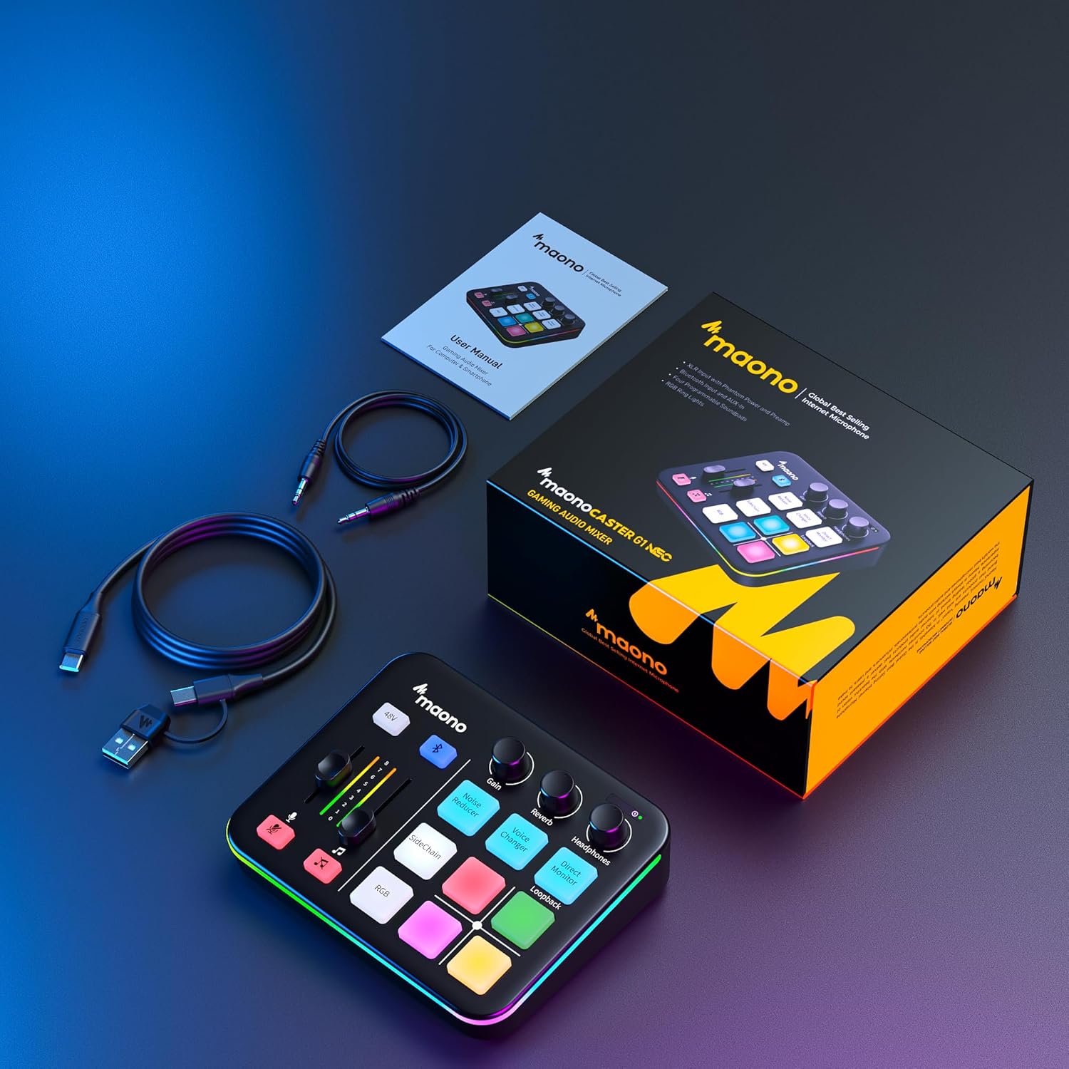 楽天市場】MAONO ゲーミングオーディオミキサー オーディオ