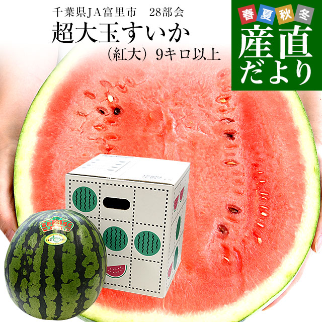 楽天市場】千葉県 JA富里市西瓜部28部会 大玉すいか（紅大）9キロ以上