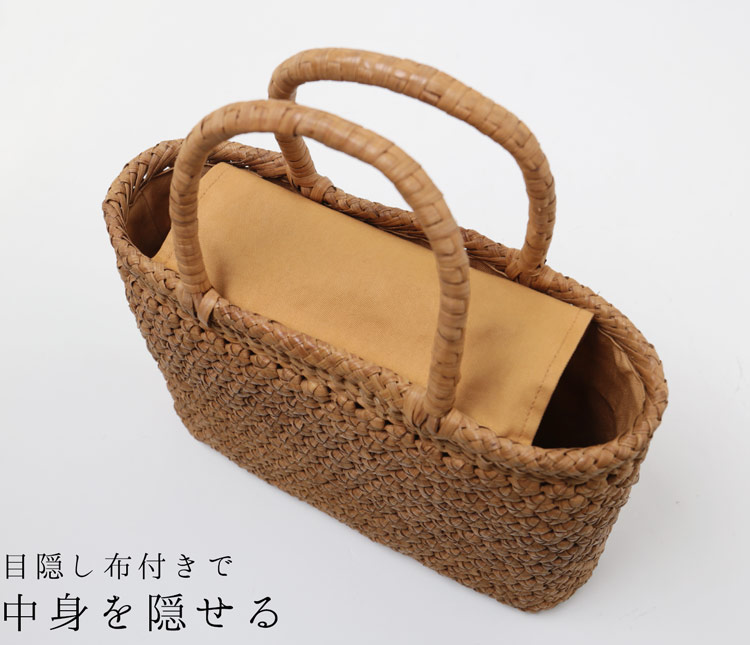 楽天市場】山葡萄 かごバッグ バッグ かご 籠 六角花編み 5mm 六角 花