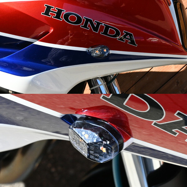 楽天市場】LED ウインカー 埋め込みタイプ スモーク 純正タイプ 社外品