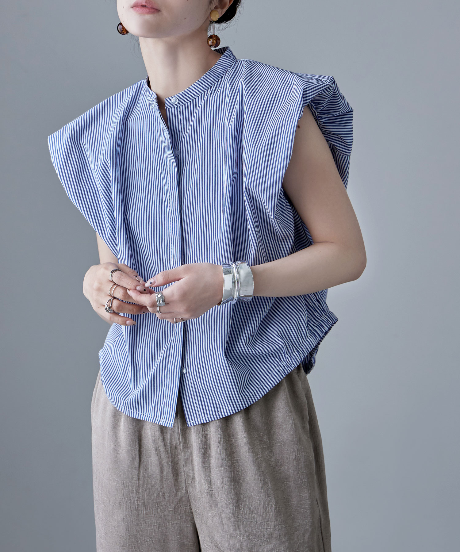 楽天市場】パフフレンチコンパクトシャツ トップス シャツ ブラウス