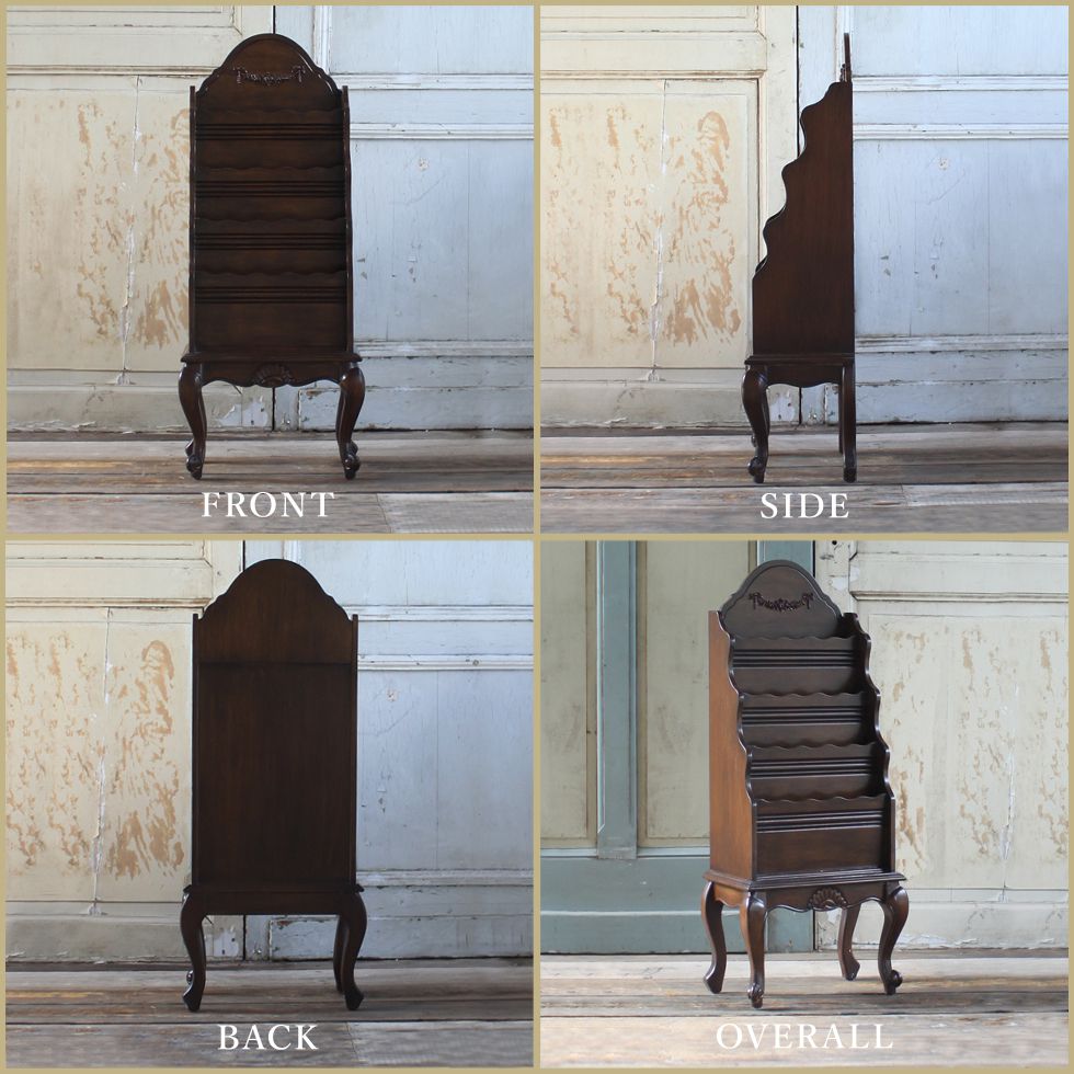 楽天市場】マガジンラック 本棚 アンティーク調 家具 ロココ フレンチ