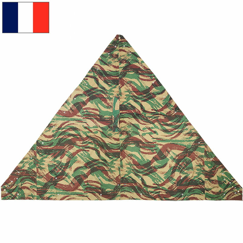本日限定スウェーデン軍 軍幕 パズルカモ迷彩 コットン 三角テント 4枚