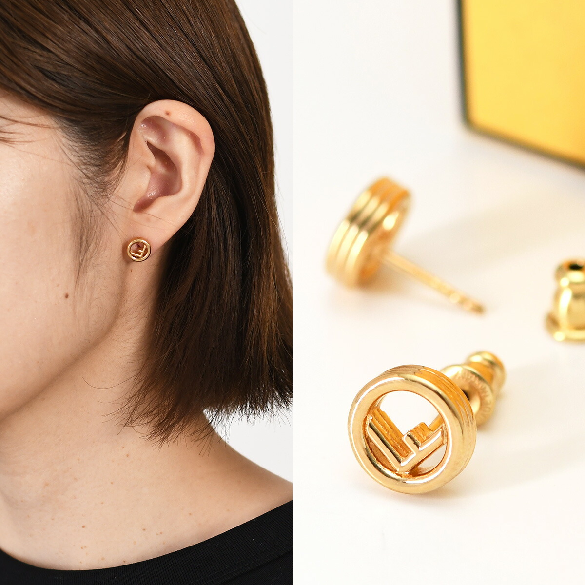 楽天市場】FENDI フェンディ ピアス アクセサリー エフ イズ F IS