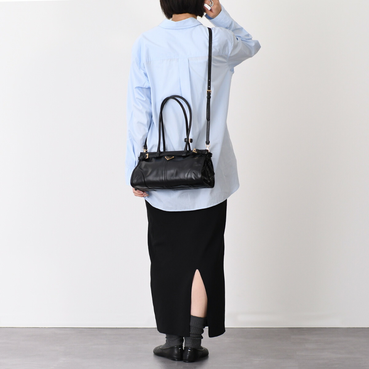 楽天市場】PRADA プラダ バッグ 鞄 ボニー Bonnie ミディアム レザー