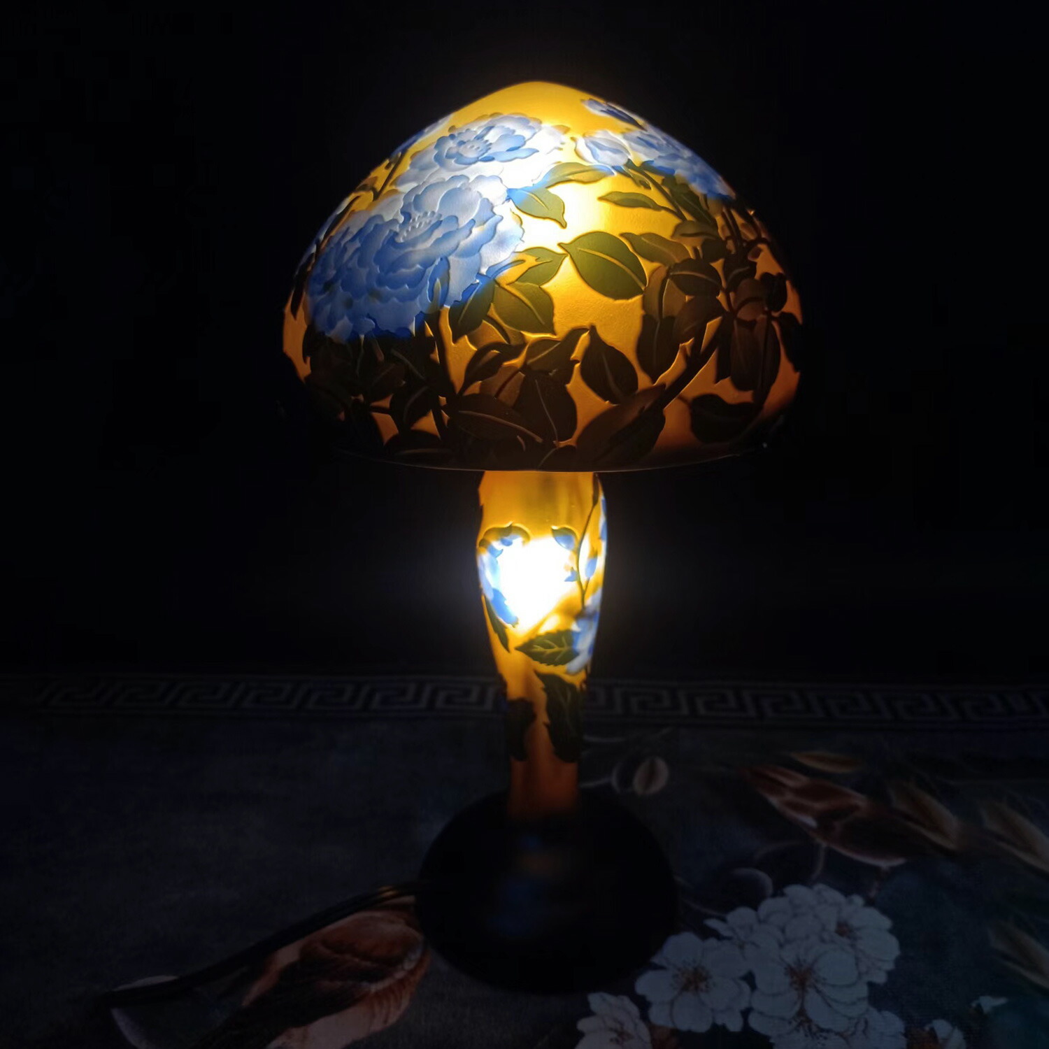 楽天市場】ガレ ランプ アンティーク（デスクライト・テーブルランプ