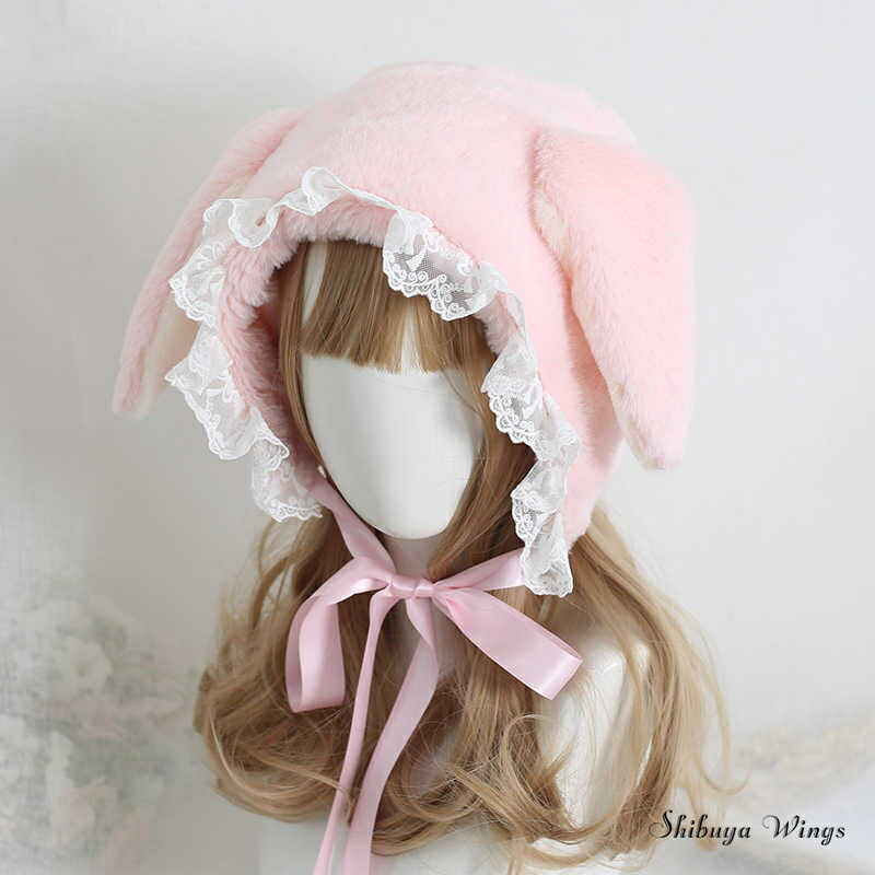 楽天市場】ウサギ耳 帽子 ホーランドロップ ウさ耳 ホワイト ピンク