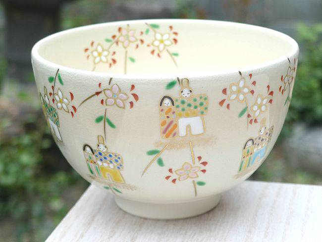楽天市場】京焼 清水焼 抹茶茶碗 しだれ雛 昇 : 京焼清水焼専門店 松韻堂