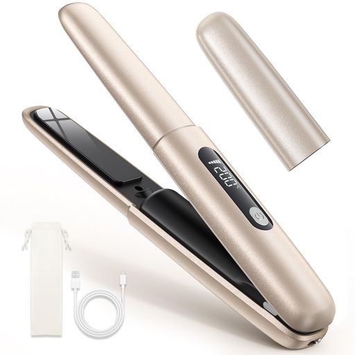 楽天市場】ヘアアイロンコードレス【LCDパネル表示・1.5億マイナス