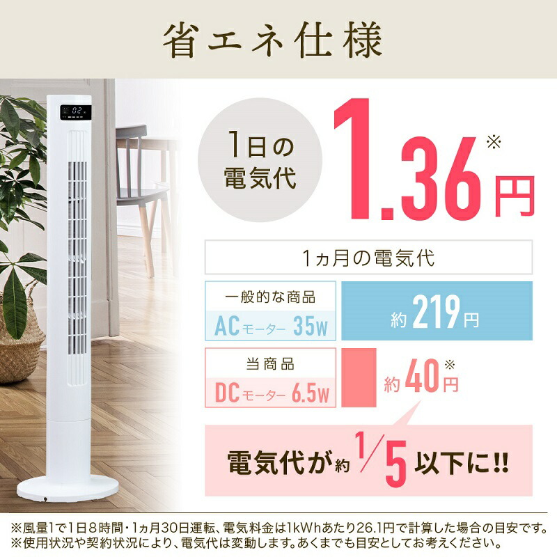 楽天市場】半額 ＆10％OFF≪1(日)0時～≫ 1年保証 タワーファン dc