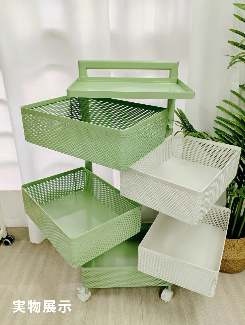 楽天市場】キッチンワゴン 回転 ワゴン サイドワゴン キャスター付き