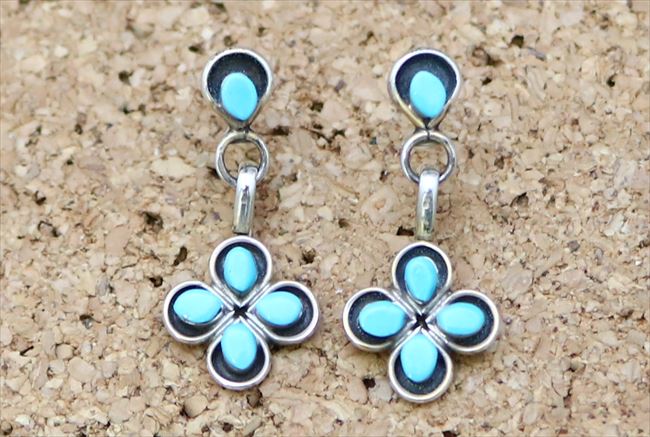 楽天市場】インディアンジュエリー ズニ族 ターコイズ フラワー 花