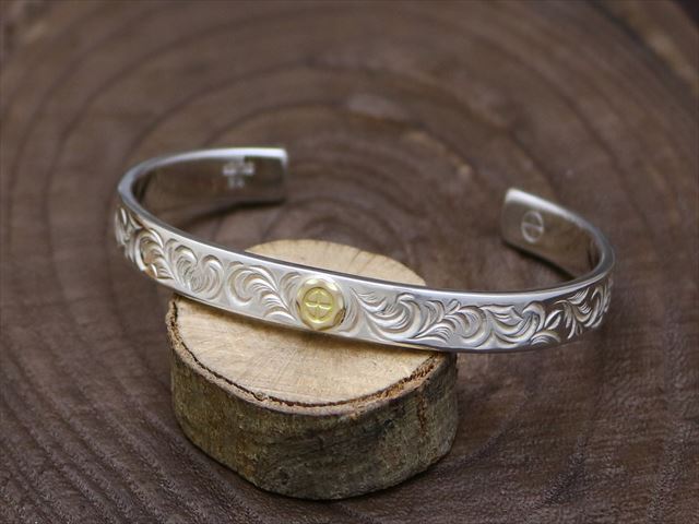 楽天市場】K18 ホイール 唐草 バングル【Men's・幅細】アメカジ