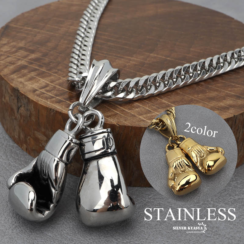 楽天市場】ボクシングネックレス ダブルグローブ ダブル喜平ネックレス