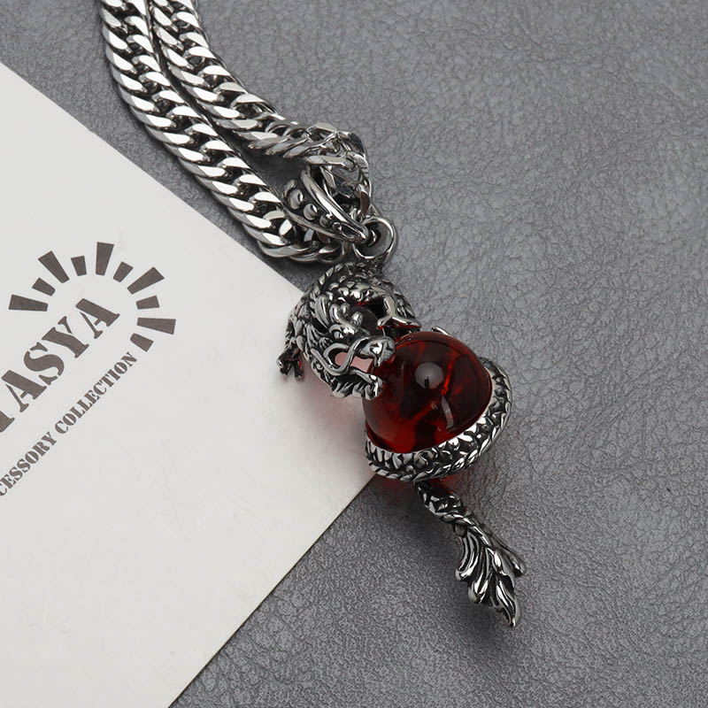 楽天市場】ステンレス ドラゴンネックレス ダブル喜平チェーン