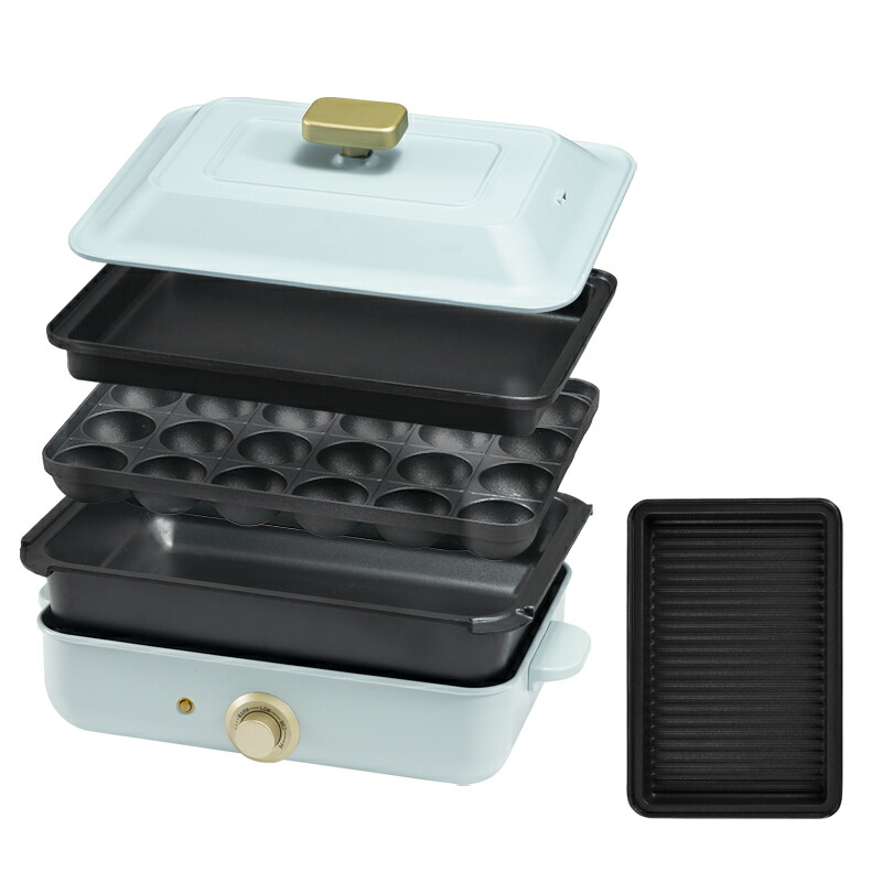 楽天市場】ホットプレート 4種類プレート 鍋 ミニ コンパクト 4枚