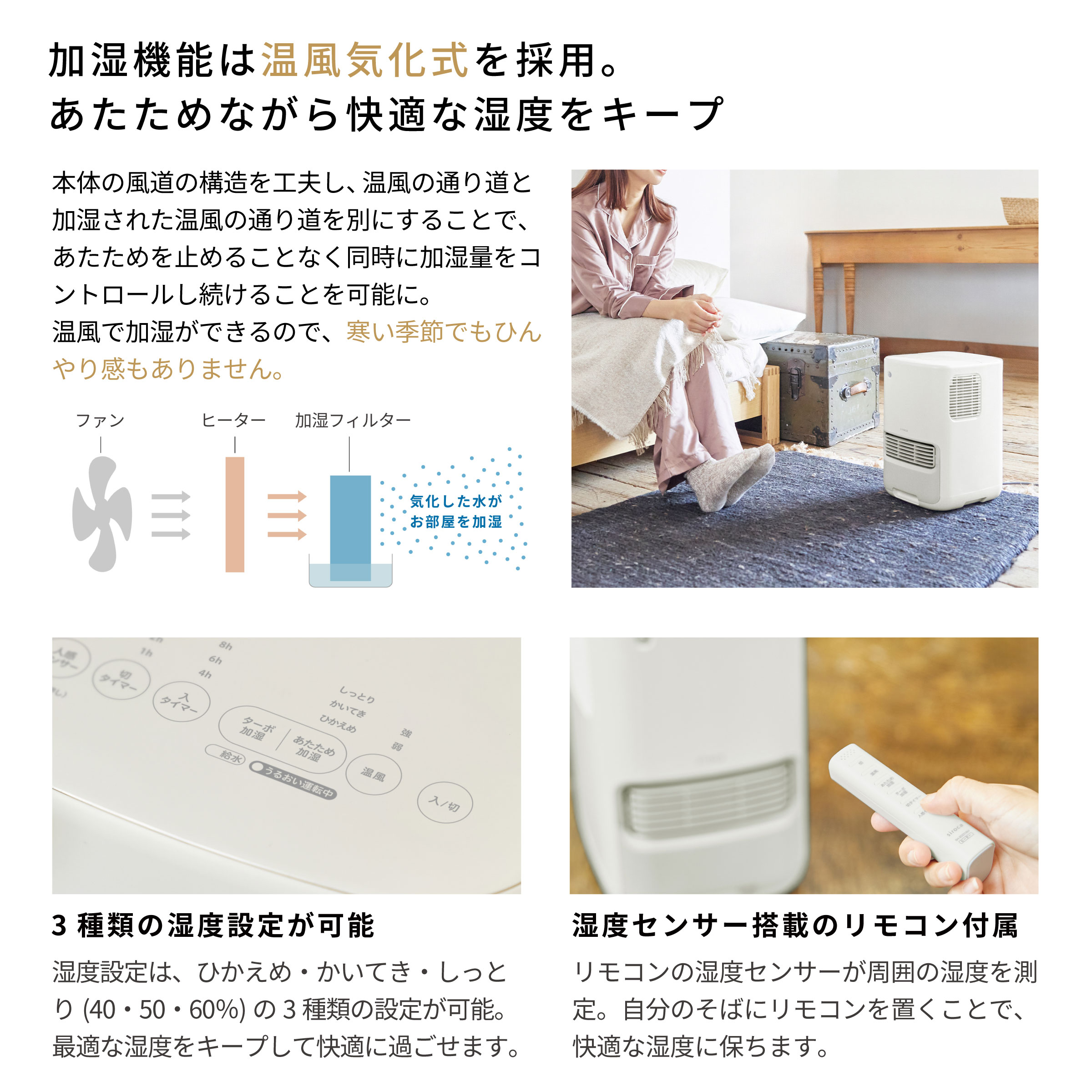 楽天市場】【シロカ公式】2025年11月1日発売 加湿機能付き セラミック