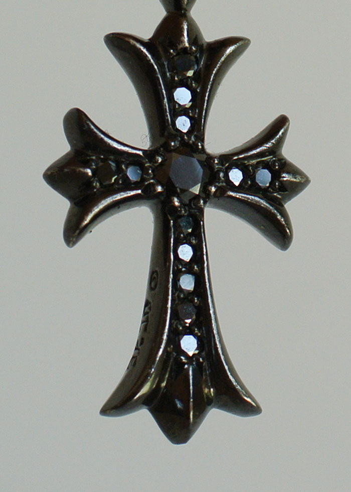 楽天市場】クロムハーツ タイニーCHクロスチャーム ブラックダイヤ