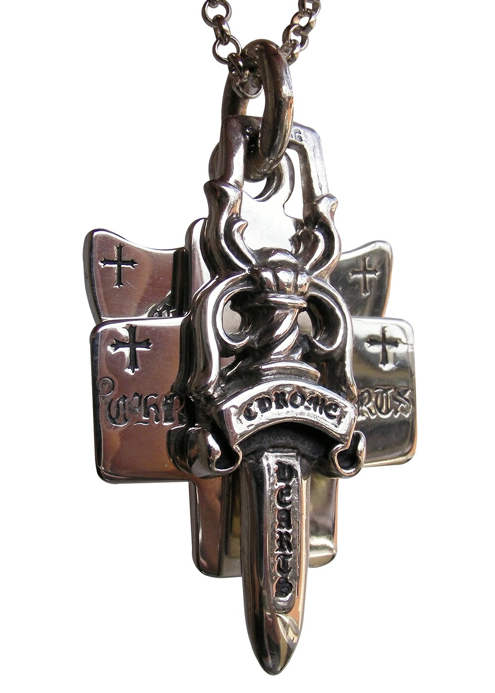 楽天市場】CHROME HEARTS 3 TRINKETS PENDANT クロムハーツ スリート