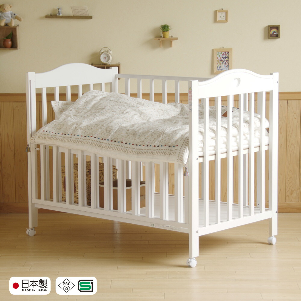 楽天市場】日本製ベビーベッド「NEWプロヴァンス（WH）ホワイト ※B品