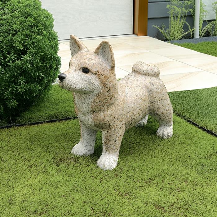 楽天市場】【送料無料】犬の石彫刻品です♪【柴犬】玄関先などの