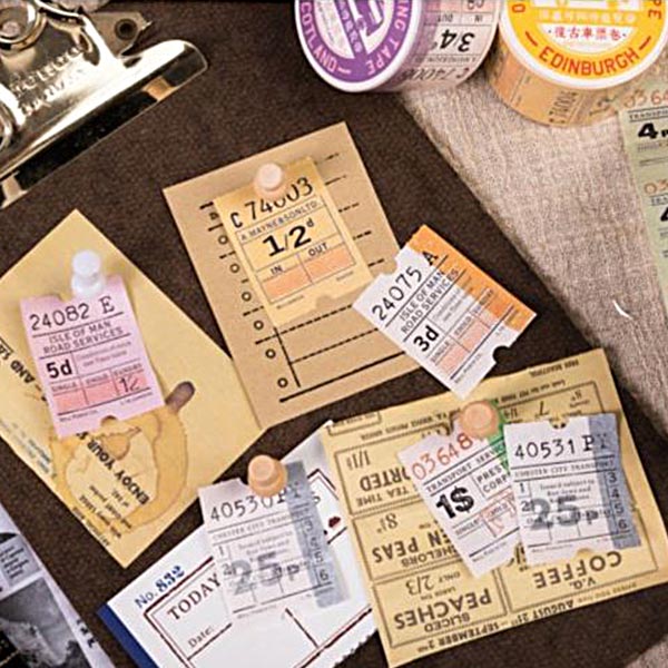 楽天市場】シール 東京アンティークセレクト 古いバスチケット ロール