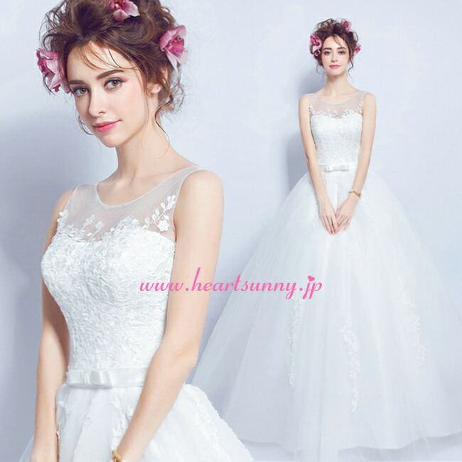 楽天市場】ウェディングドレス プリンセス☆E514☆丸首タンクトップ
