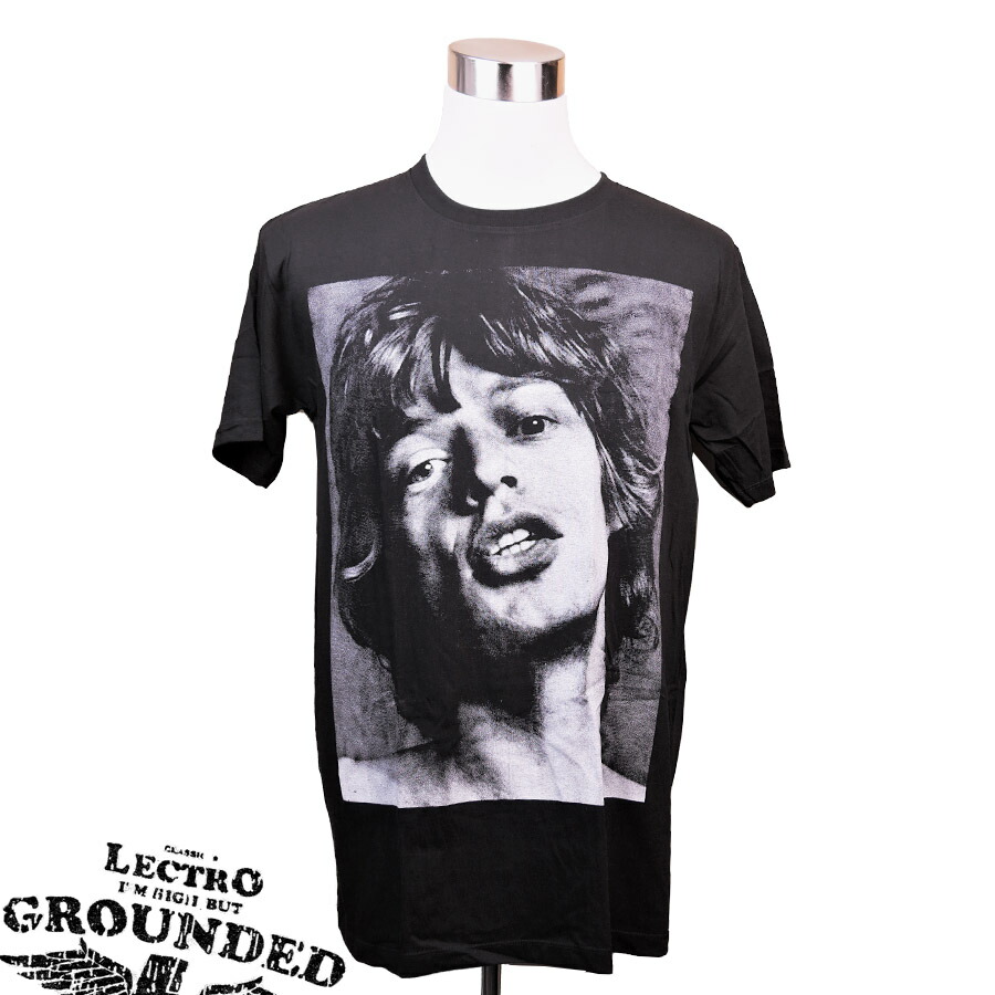 楽天市場】デザインTシャツ LECTRO GROUNDED Mick Jagger ミック
