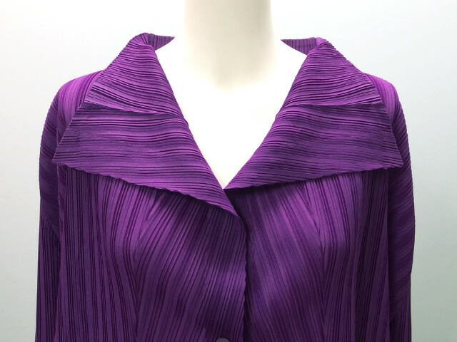 楽天市場】プリーツプリーズ イッセイミヤケ プリーツ カーディガン 紫