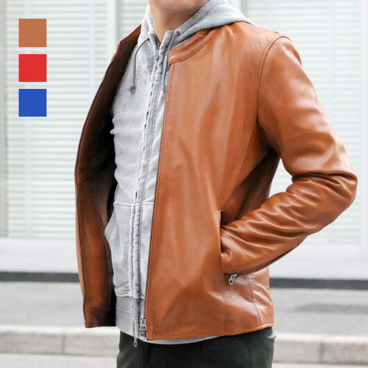 楽天市場】【50%off SALE】レザージャケット メンズ 本革 ラムレザー