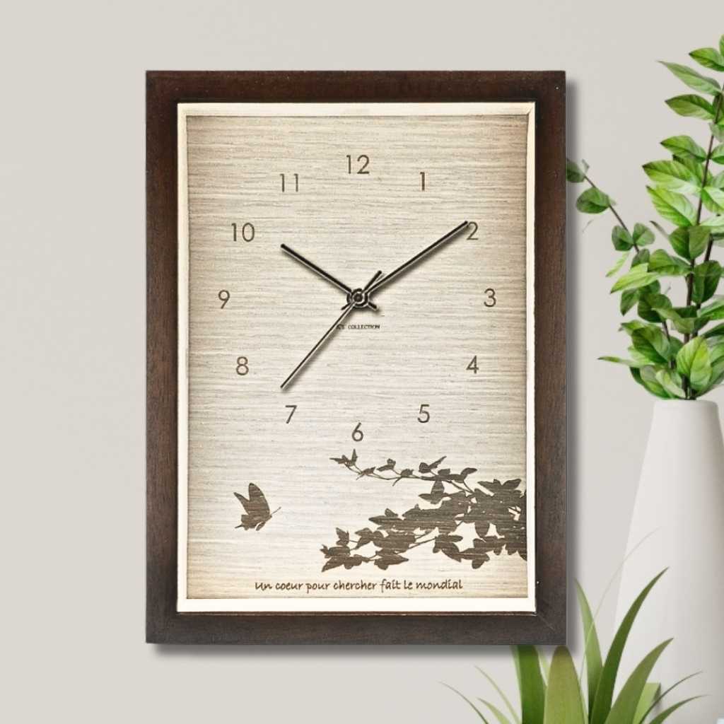 楽天市場】【2月25日 限定クーポン】掛け時計 花 蝶のレーザー彫刻 音