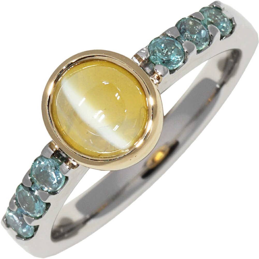 楽天市場】指輪 Pt900 K18YG クリソベリルキャッツアイ1.77ct