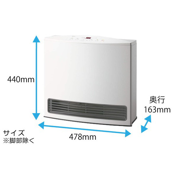 NORITZ ガスファンヒーター 都市ガス用 GFH−4004SーW5 ノーリツ：ガス