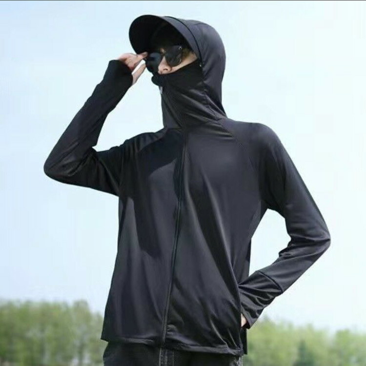 楽天市場】つば広フードで360度ガード♪ UVカットパーカー メンズ 薄手