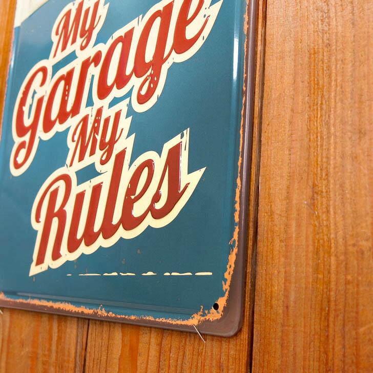 楽天市場】アメリカン雑貨 サインプレート ブリキ看板 ガレージ MY