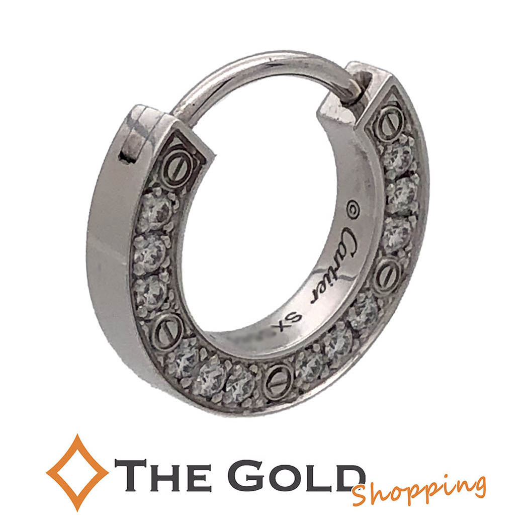 楽天市場】カルティエ□ ラブシングルイヤリング ピアス 片耳用 750 WG